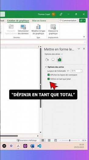 Faire un graphique en cascade dans Excel