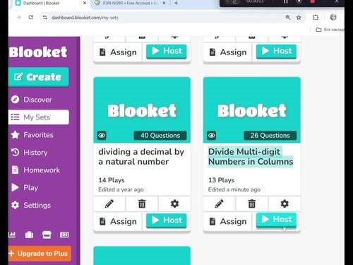 #Blooket // Divide Multi-digit Numbers in Columns test FREE