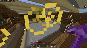 My self-resetting survival spleef arena I made on a realm. Infinitely replayable, all you need is an efficiency V pick.