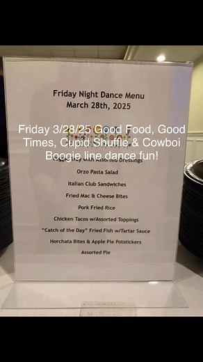 Friday 3/28/25 Good Food, Good Times, Cupid Shuffle & Cowboi Boogie line dance fun! TGIF DANCE Party | TGIF Dance Party