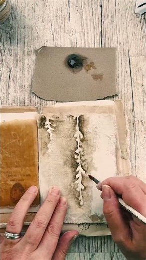 Texture paste stencil journal page