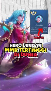 HERO DENGAN MMR TERTINGGI DI DUNIA #mobilelegends #MLBBMYHERO #MLBBCreator #2025MYHERO #MLBB