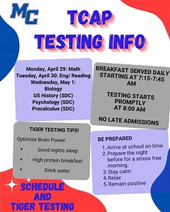 2.1K views | ONE Day Until TCAP Testing: Rest and Recharge We are on...