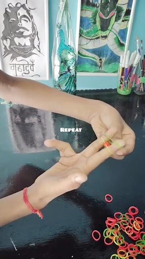 DIY 5-Minute Friendship Bands! 🌈 Easy Rubber Band Bracelet Tutorial