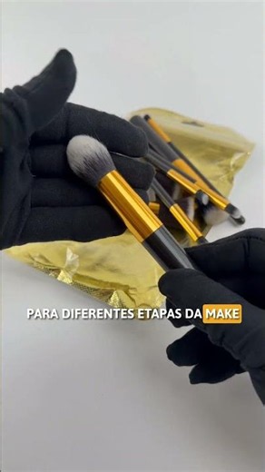 Kit Completo 10 Pincéis Kabuki Profissionais para Maquiagem Lorben com Estojo