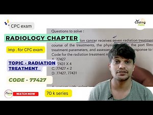 Radiology chapter ll Topic - Radiation treatment ll #cpc #cpcexam #aapc #cpt #icds #medicalcoding