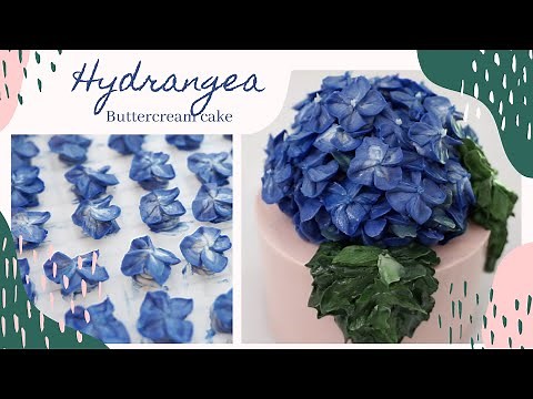 Upgraded version of Hydrangea cake, Buttercream Hydrangea cake tutorial, how to Color and Arrange