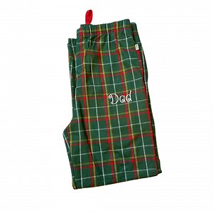 Personalized Flannel Pajama Pants / Monogrammed Holiday Pajamas / Family Pajama Pants / Christmas Plaid Pajamas / Green Flannel PJ - Etsy