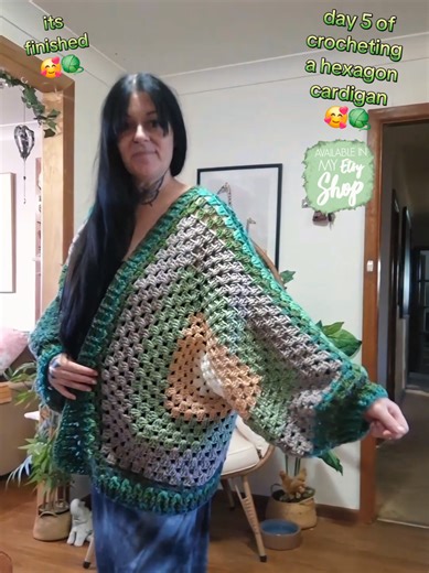 Complete Your Hexagon Cardigan on Day 5!
