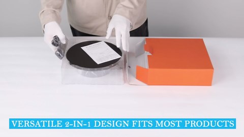 2 in 1 Motorized Rotating Display Stand with 5.74 /8.66 inch Replacement Cover, Remote Control 360 Degree Electric Turntable Display Stand Max 22lbs Load Auto Lazy Susan for Photography LiveStream