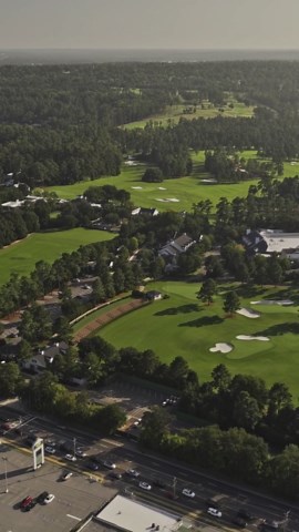 Fly Over Augusta: Drone Views of The Masters Golf Course.