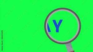 Wednesday Text Magnify Glass animation 4k, Wednesday text Magnifying search, Days Of The Week - Wednesday