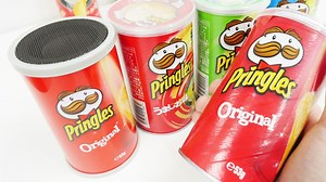 Bluetooth speaker 'Pringles original can type speaker' review that thoroughly pursued the reproduction of that Pringles can