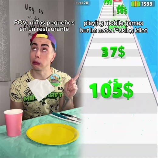 ig // @hodeizz Niños pequeños en un restaurante 😂 @Lúa Luna