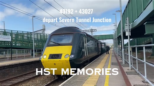 HST Memories - 43192 ‘Tremanton Castle’ 43027 ‘Acton Castle’ power away from Severn Tunnel Junction (STJ) on a working from Cardiff to Penzance - 2023 These trains provided great service over the past 48 years and hopefully shall live on a little longer Long live the HST #CapCut #HST #GWR #severntunneljunction #trainspotting #trainstation