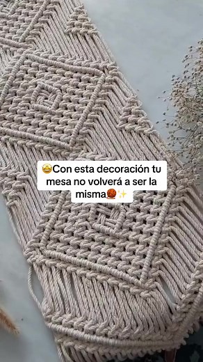 3K views · 43 reactions | Centros de mesa en macrame super faciles 朗Con esta decoración tu mesa no volverá a ser la misma臨✨ #macrame #macramedesdecero #macrameprincipiantes #decoracionconmacrame #pasoapasomacramé #aprendemacramedesdecasa #macramefacil | Tejiendo Arte | Facebook