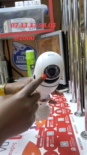 From your phone, you can keep your home, office or business safe with this bulb PTZ camera ●360 degree panoramic coverage ●Two-way audio ●Night Vision ●Motion detection Available at Accra Trade Centre building second floor shop no SF5, delivery done countrywide #cctv #surveillance