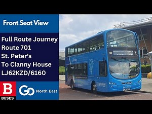 Full Route Journey | Nexus Bus Route 701 - St. Peter's Campus To Clanny House | LJ62KZD/6160