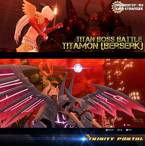 5.2K views · 51 reactions | Digimon Story Time Stranger - Titamon (Berserk) Titan Boss Battle We are battling with Titamon again and this time is a power up version Titamon where it absorb the power of chronomon, and worst it able to manipulate time!! Za warudo!! #DigimonStoryTimeStranger #TimeStranger #digimon | Trinity Portal | Facebook