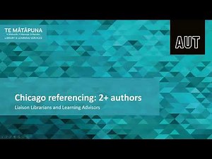 4. Chicago referencing: Two or more authors
