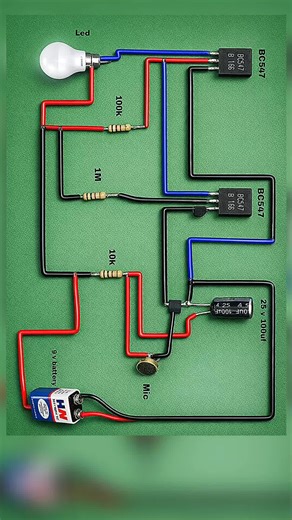 How to Make Clap Switch Sound Activated Light Circuit | DIY How to Make This project focuses on building a simple and effective clap switch sound activated light circuit using basic electronic components. The circuit is designed to turn a light ON automatically whenever it detects a loud sound such as a clap, tap, or sudden noise. It is an ideal project for beginners who want to learn practical electronics and understand how sound can be used to control electrical devices. The core of this circu