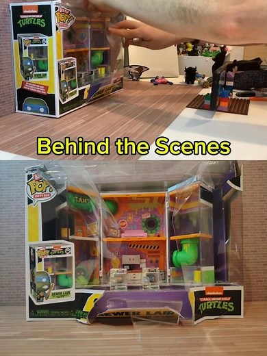 Behind the Scenes Funko Pop Teenage Mutant Ninja Turtles Sewer Lair Stop Motion Unboxing
