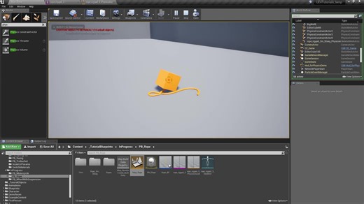 虚幻4-ue4-软体-物理约束-绳子-软管，含自制项目参考