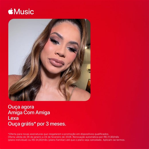 Aproveite 3 meses grátis* de Apple Music e acesse mais de 100 milhões de músicas, sem anúncios. | Apple Music