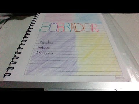 Como hacer una caratula para el cuaderno de borrador fácil