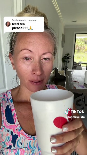 Refreshing Ice Tea ASMR Drinking Video