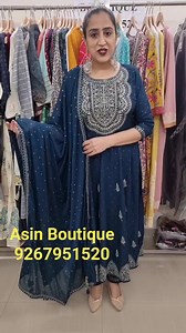 3.7K views · 117 reactions | Teal designer anarkali Kurta with trouser and chiffon dupatta. Book Now 9267951520 | Asin Boutique | Facebook
