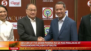 Nagsanib-pwersa ang ABS-CBN at TV5 para sa mas pinalakas at pinagandang mga palabas at balita sa telebisyon. #HeadlinePilipinas Basahin: https://news.abs-cbn.com/business/08/11/22/abs-cbn-invests-in-tv5-in-landmark-deal | ABS-CBN News