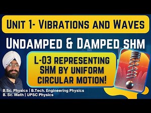 Vibrations and Waves L-03| SHM as the projection of a uniform circular motion and numerical problems Video Lecture | UPSC Physics Optional (Crash Course)