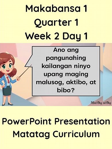 Makabansa 1 Matatag Curriculum PowerPoint Presentation Quarter 1 Week 2 Day 1 #grade1matatag #ppt