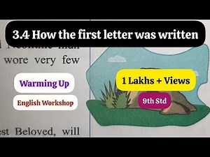 9th Std - English - Chapter 3.4 How the first letter was written warming up English workshop answers