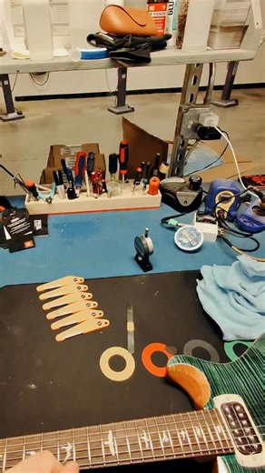 All SE models sold in North America get inspected at our Stevensville, MD factory before heading to our dealers. 🔎 Here’s some of that inspection process! | PRS Guitars
