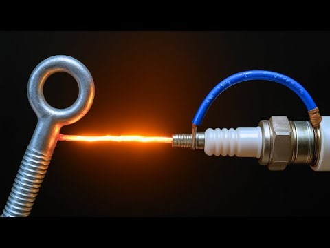 How to Make a Simple Welding Machine from a Battery and a Spark Plug at Home
