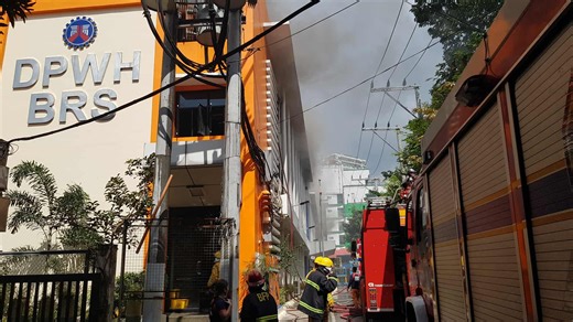 Saan nagsimula ang sunog sa DPWH QC building?