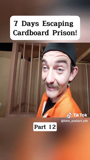 7 Days Escaping Cardboard Prison!-Part 12#Prison #unspeakable #prank #funny #vlog #challenge #fyp #foryoupage