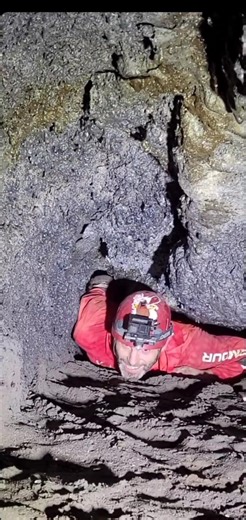 Collecting geological data. Do not attempt. Check out our YouTube Caveman Hikes #caveman #claustrophobia #claustrophobic @cavemanjacob