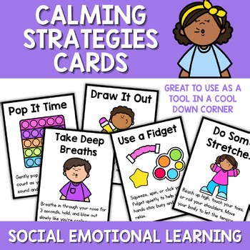 Calming Strategies Visual Cards | Mindfulness Calm Down Corner Tools Activities