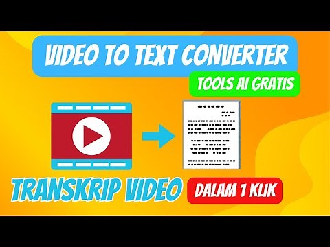 TRANSKRIP TEKS VIDEO OTOMATIS DENGAN TOOLS AI GRATIS || VIDEO TO TEXT CONVERTER #ai