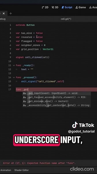 Part 1 of making Minesweeper in Godot #minesweeper #godot #gameengine #programming #godotengine
