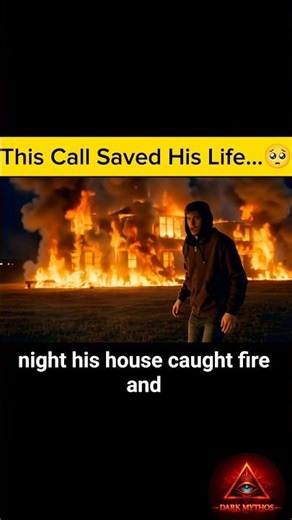 😱This call saved his life🥺 very risky information for house#fire#usa#entertainment#english#unique.