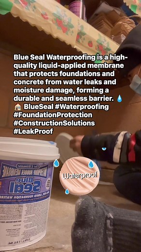 Blue Seal Waterproofing is a high-quality liquid-applied membrane that protects foundations and concrete from water leaks and moisture damage, forming a durable and seamless barrier. 💧🏠 BlueSeal #Waterproofing #FoundationProtection #ConstructionSolutions #LeakProof | Pilipino in Canada Skilled Worker