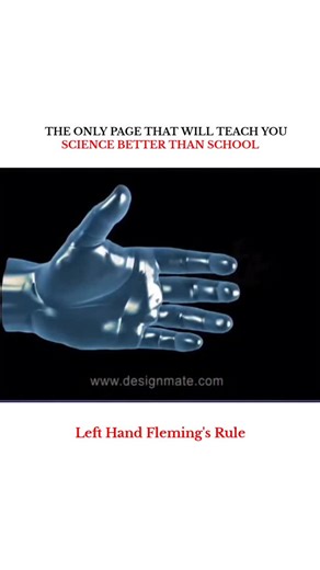 UNIVERSE | SCIENCE | TECHNOLOGY on Instagram: "Fleming's left-hand rule is a simple way to predict the direction of force experienced by a current-carrying conductor placed in a magnetic field. According to this rule, if you stretch the thumb, forefinger and middle finger of your left hand mutually at right angles, the forefinger represents the direction of the magnetic field, the middle finger represents the direction of current, and the thumb then gives the direction of the force or motion of