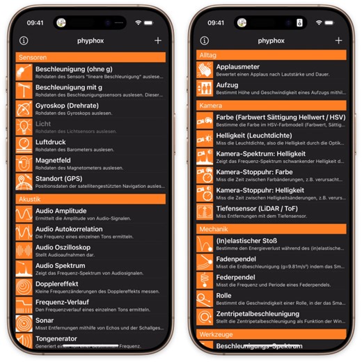 Geheimtipp Phyphox-App: Version 1.2 bringt neue Messfunktionen