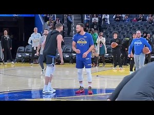 STEPH CURRY & KLAY THOMPSON's REUNITE DURING WARMUP BEFORE TONIGHTS CHRISTMAS DAY GAME AT CHASE CENT