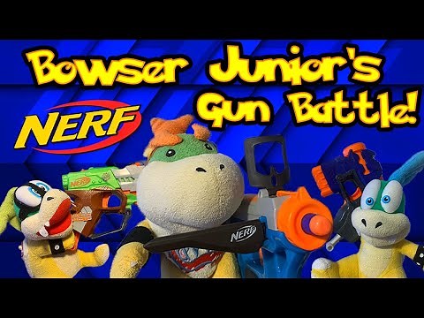 Bowser Junior's Nerf Gun Battle! - Super Mario Richie
