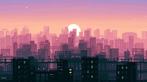 Pixel City Animated Wallpaper